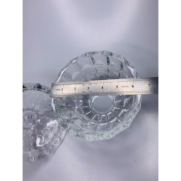 Comsaf Large Clear Glass Candy Dish with Lid - Picture 6 of 6